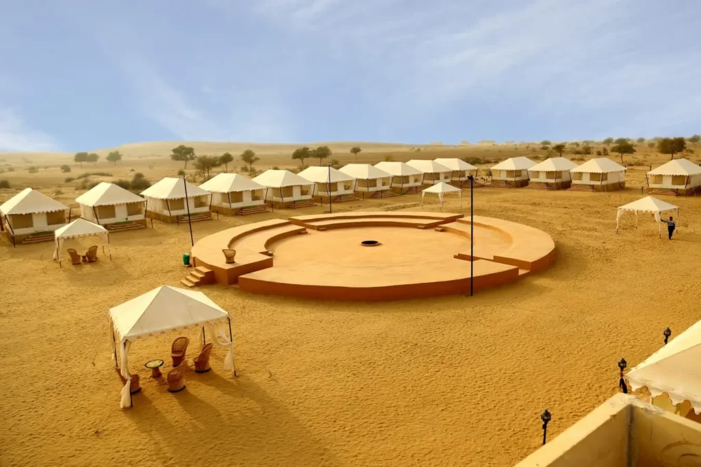Sam Sand Dunes included in Jaisalmer tour package, famous desert landscape and camel safari destination
