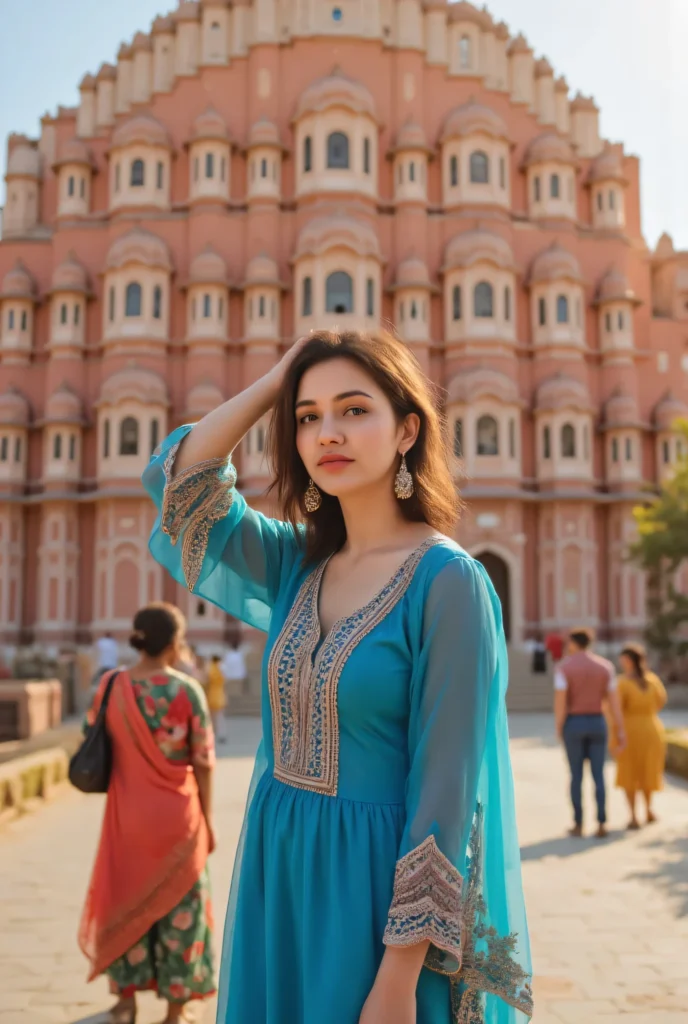 Hawa Mahal Jaipur in pleasant winter weather