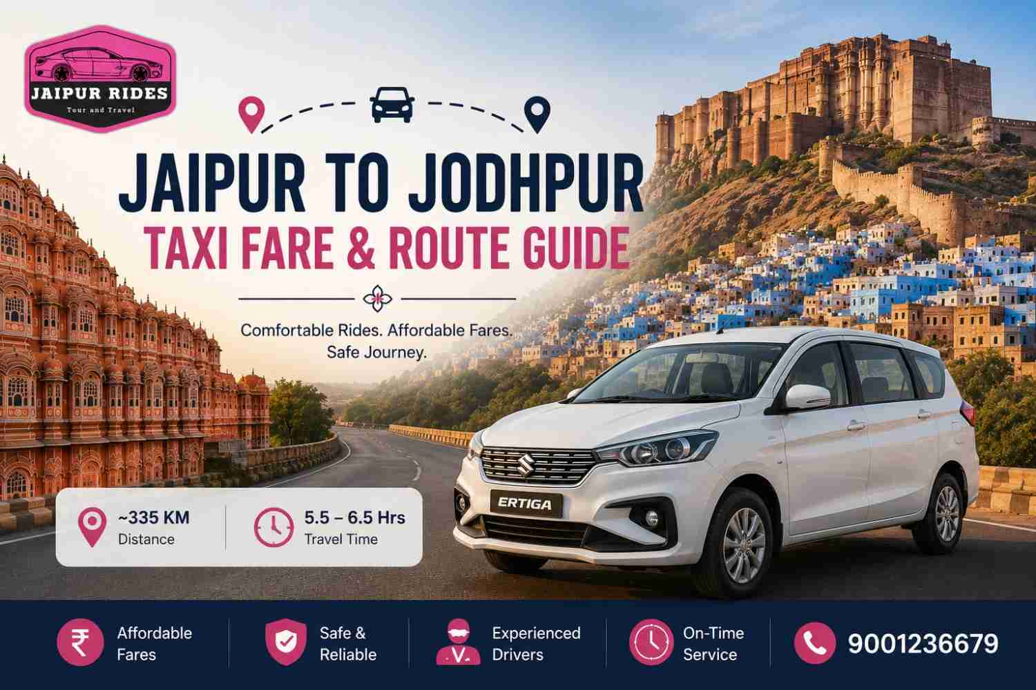Jaipur to Jodhpur Taxi Fare & Route Guide (2026)